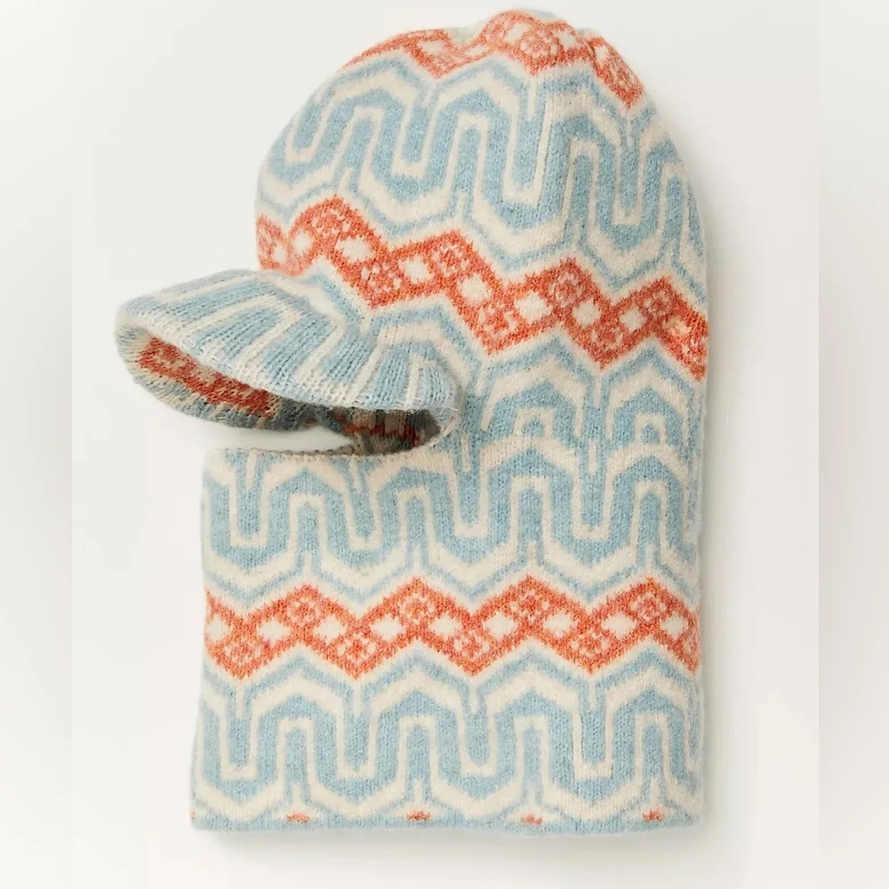 Free People FP Movement Rally Retro Billed Balaclava in Icey Fair Isle